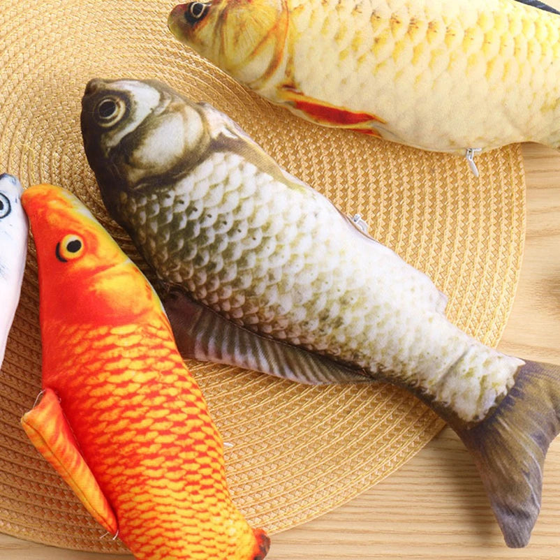 PawfectNova™ Fintastic Catch Interactive Lifelike Plush Fish Toy for Cats