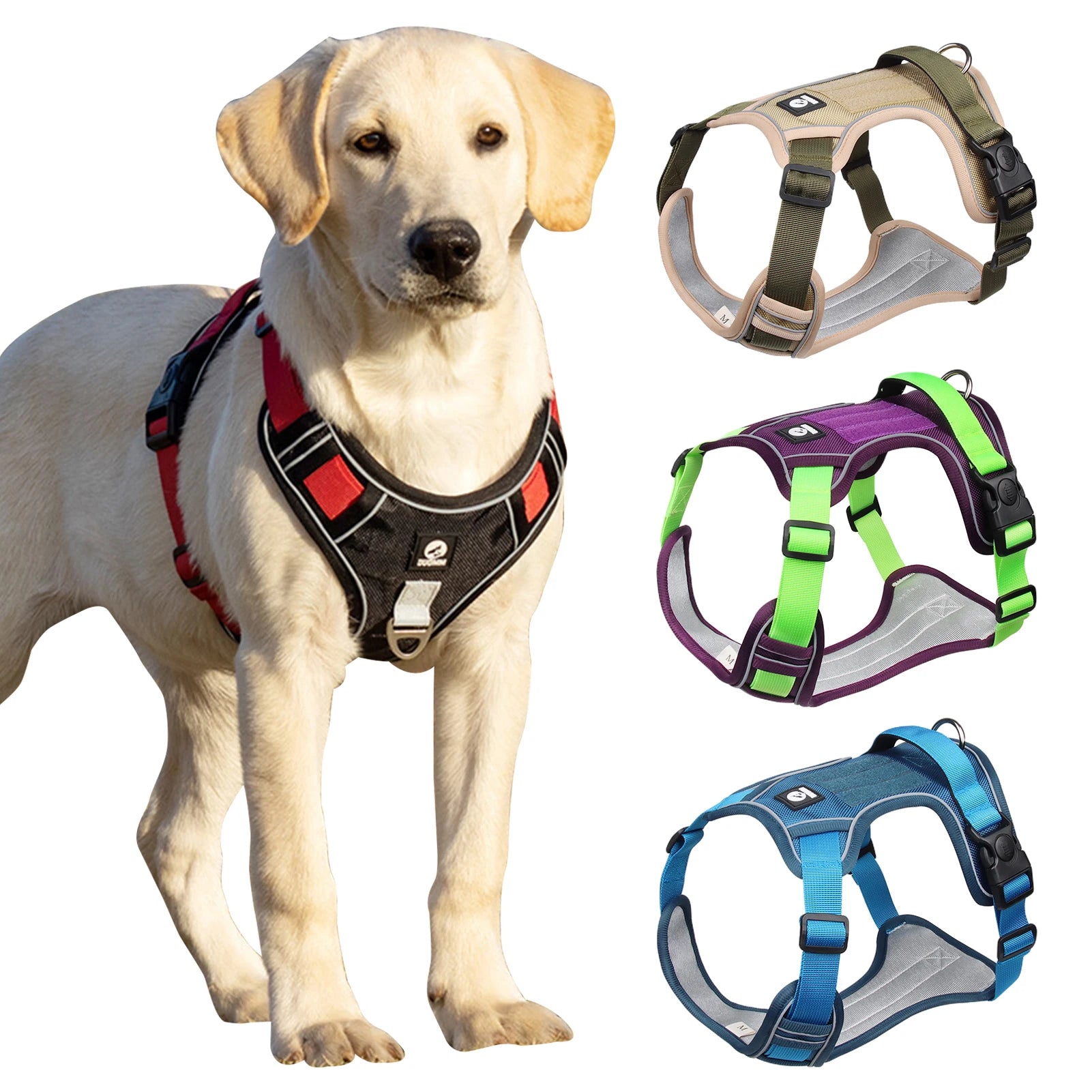 PawfectNova™ Premium Tactical Dog Harness, Reflective Waterproof.