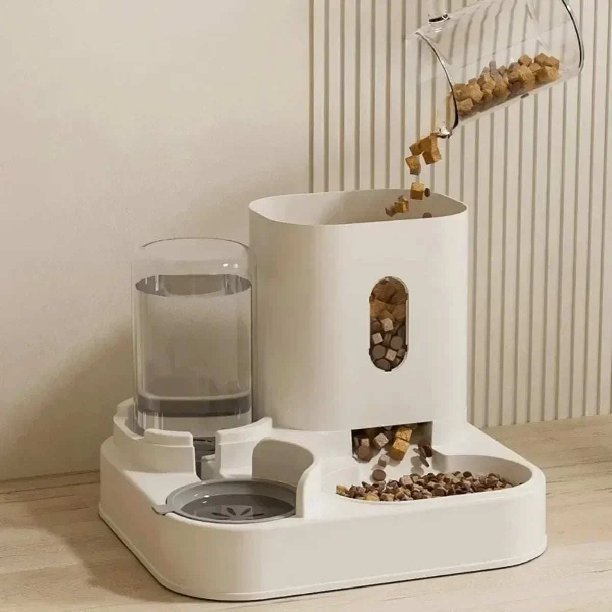 PawfectNova™ Bloom: 2-in-1 Automatic Food & Water Station