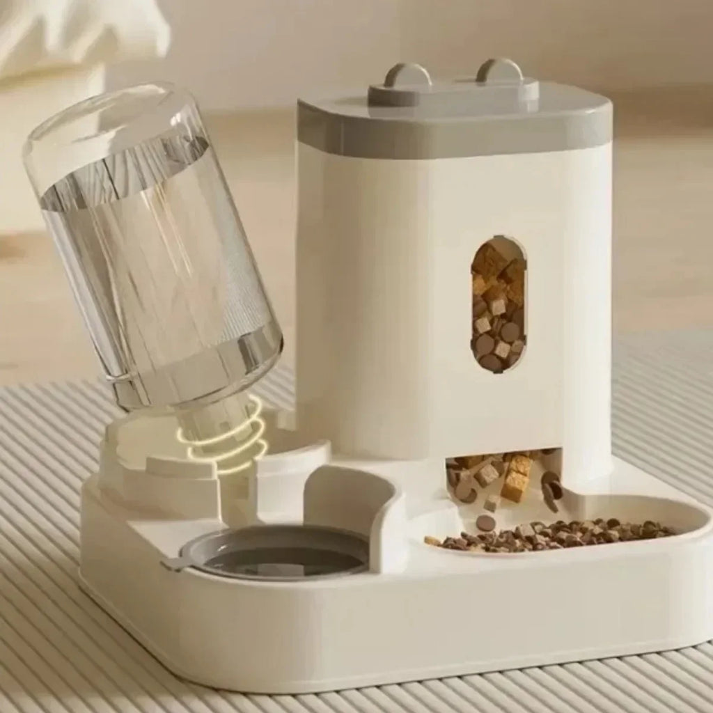 PawfectNova™ Bloom: 2-in-1 Automatic Food & Water Station