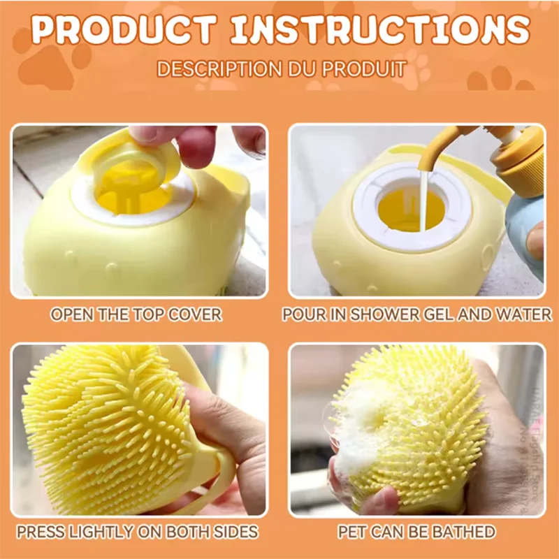 PawfectNova™ Hydro-Massage Soft Silicone Bath Brush