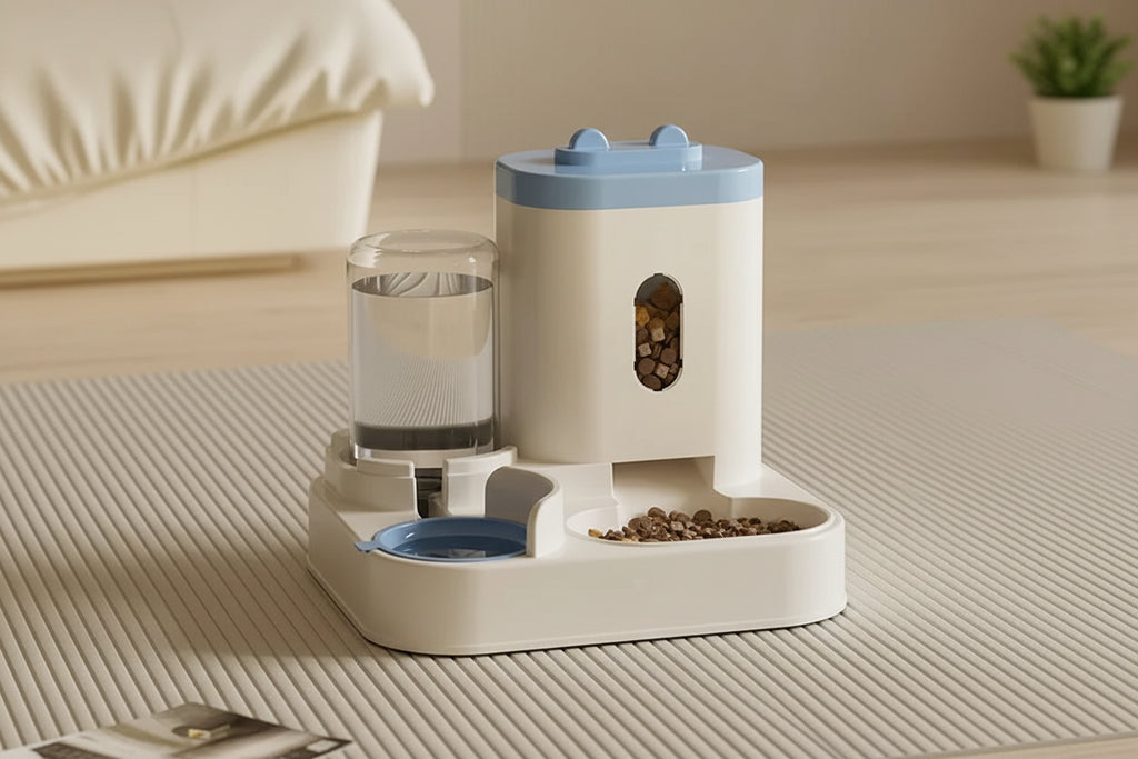 PawfectNova™ Bloom: 2-in-1 Automatic Food & Water Station