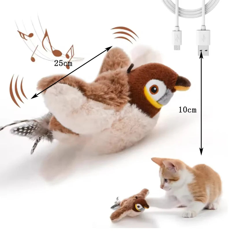 PawfectNova™ Interactive Touch-Activated Bird Toy.