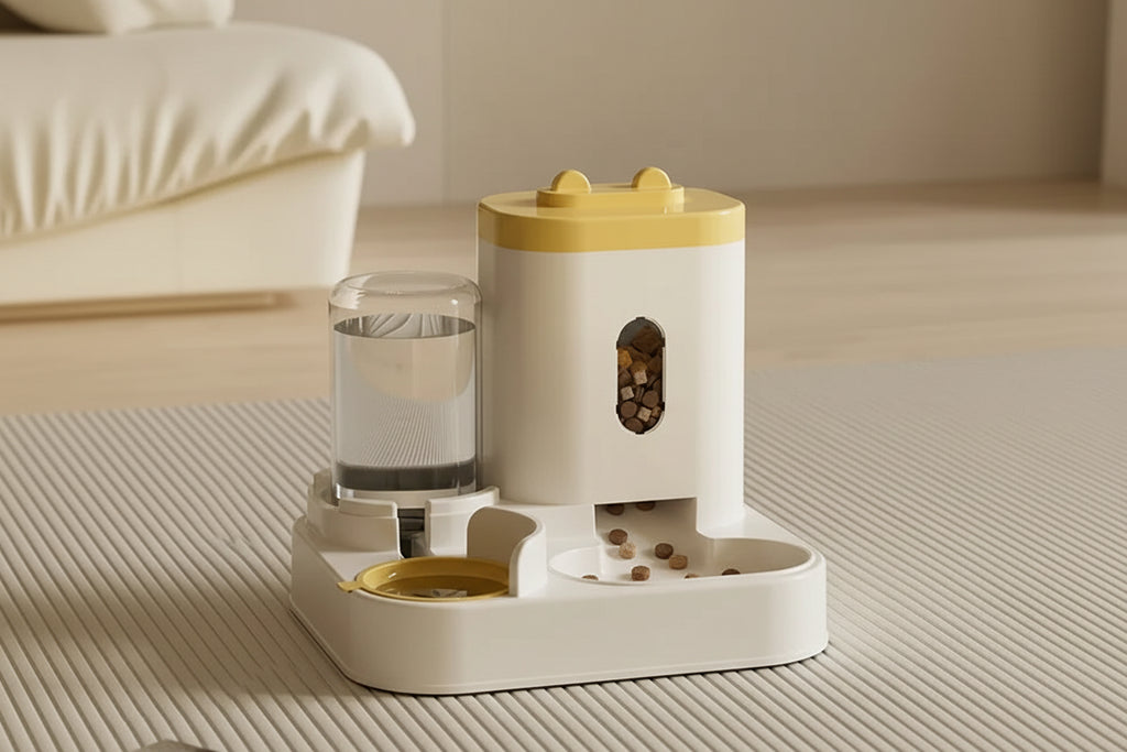 PawfectNova™ Bloom: 2-in-1 Automatic Food & Water Station