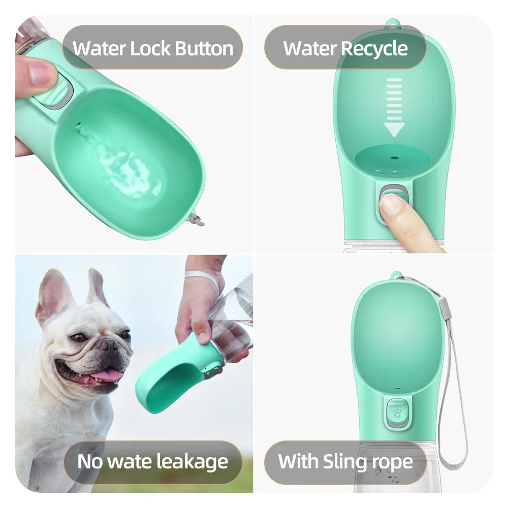 PawfectNova™ Hydro-Flow Mini: Leakproof One-Key Travel Bottle