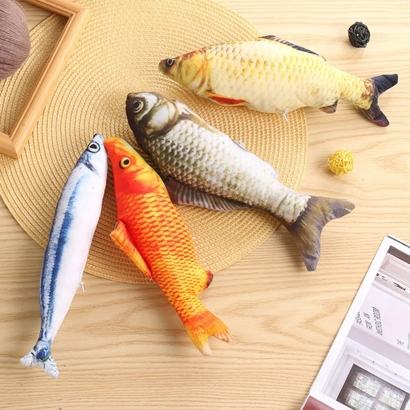 PawfectNova™ Fintastic Catch Interactive Lifelike Plush Fish Toy for Cats