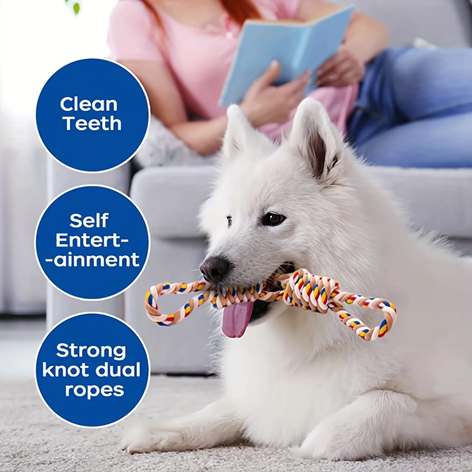 PawfectNova™ Core-Flex: Heavy-Duty Dental Cotton Rope