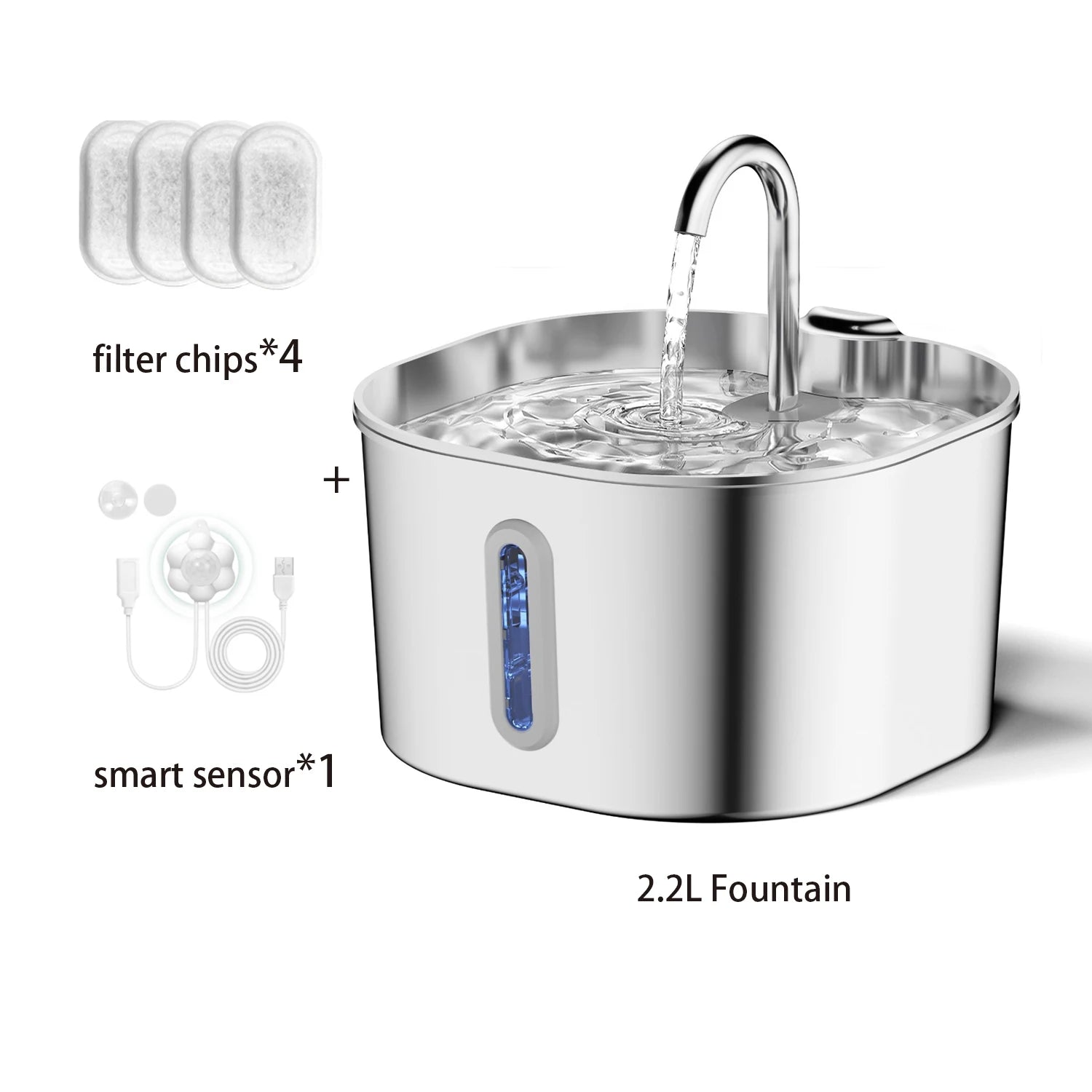 PawfectNova™ Hydro-Flow: 2.2L Bio-Filter Smart Fountain