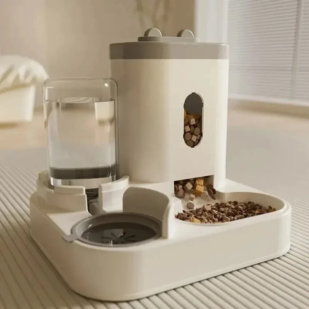 PawfectNova™ Bloom: 2-in-1 Automatic Food & Water Station