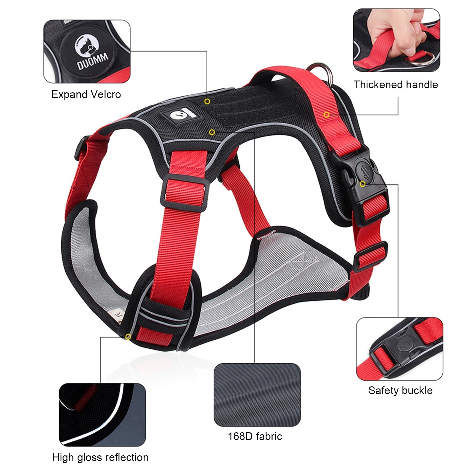PawfectNova™ Premium Tactical Dog Harness, Reflective Waterproof.