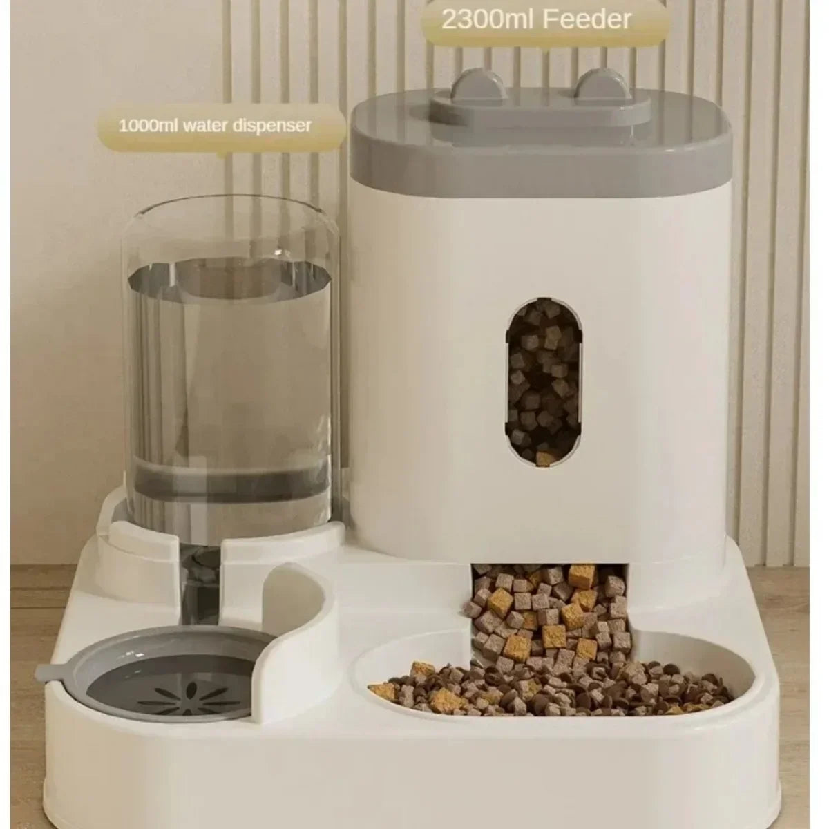 PawfectNova™ Bloom: 2-in-1 Automatic Food & Water Station
