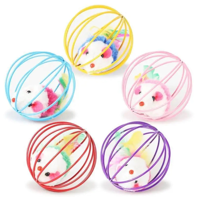 PawfectNova™ Kinetic Cage-Mouse: Interactive Chase Toy