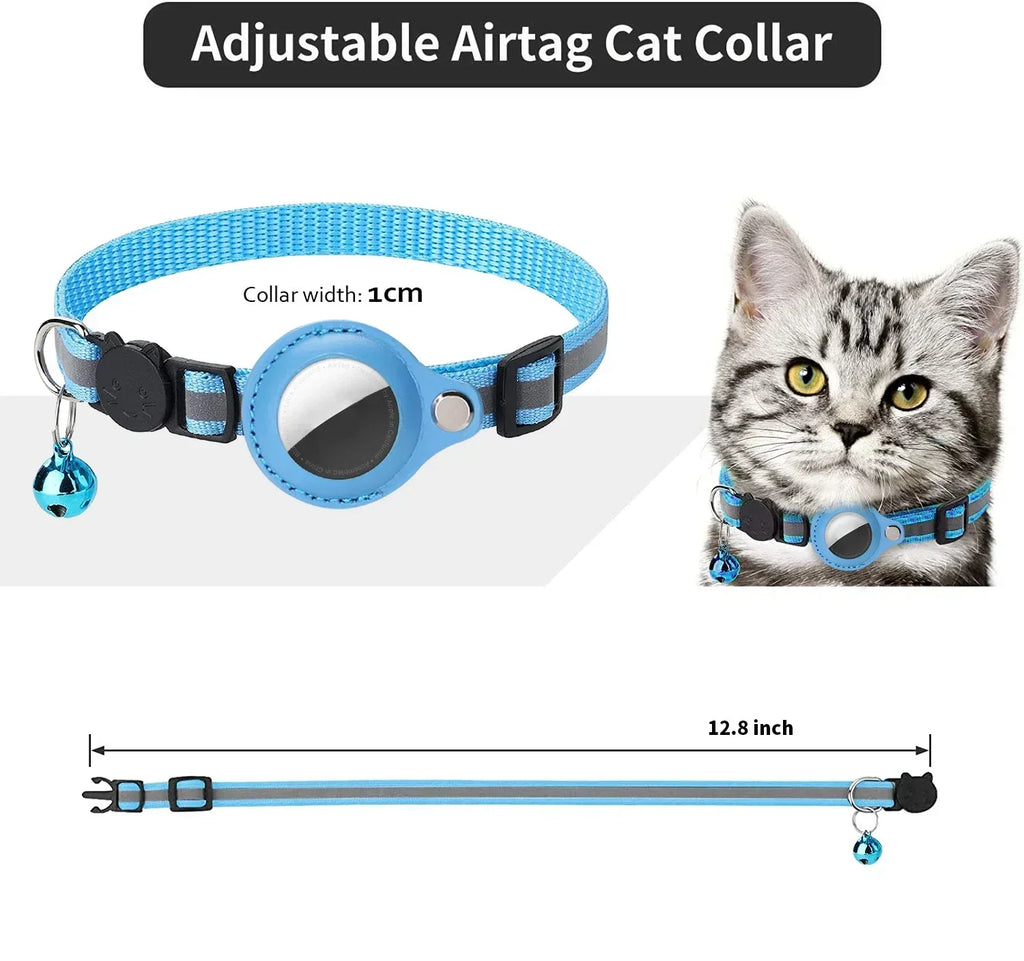 PawfectNova™ Guardian-Glow: Reflective AirTag Safety Collar