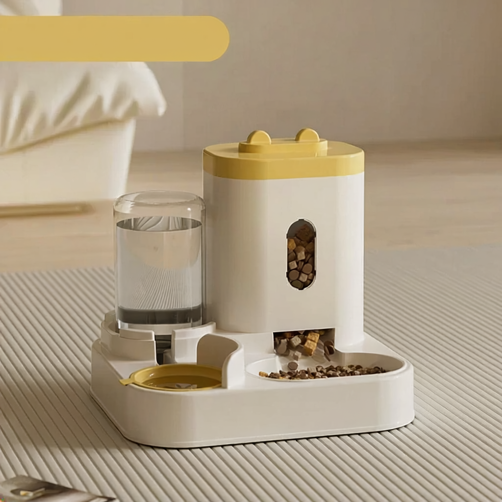 PawfectNova™ Bloom: 2-in-1 Automatic Food & Water Station