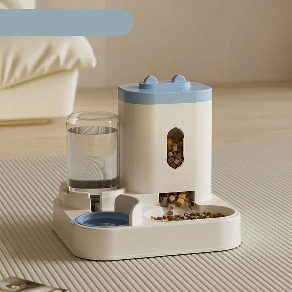 PawfectNova™ Bloom: 2-in-1 Automatic Food & Water Station