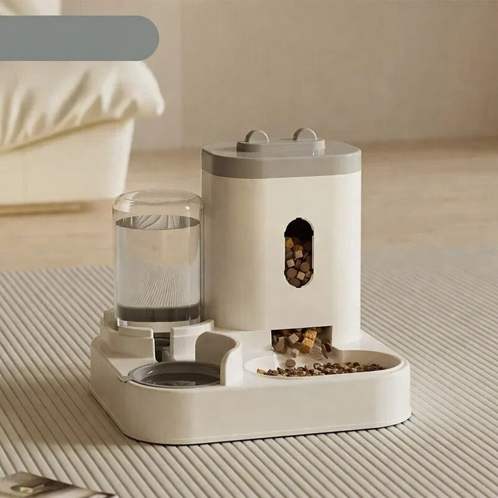 PawfectNova™ Bloom: 2-in-1 Automatic Food & Water Station