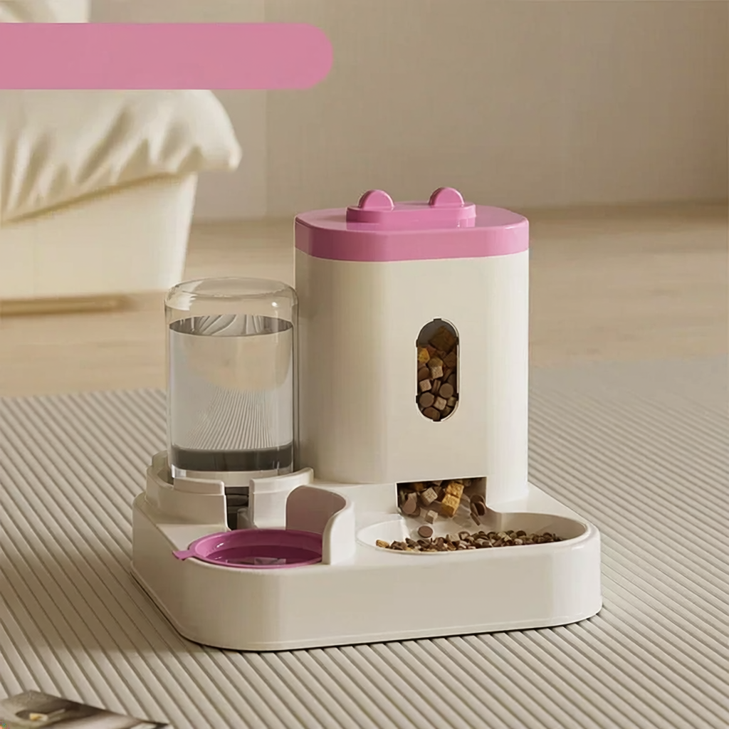 PawfectNova™ Bloom: 2-in-1 Automatic Food & Water Station